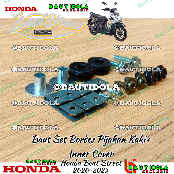Jual Baut Set Bordes Pijakan Kaki Inner Cover Honda Beat Street 2020 ...