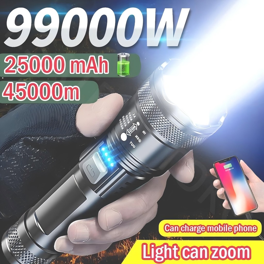 Jual LED Senter Super Terang 10000 Lumens Jarak Jauh Ringan Tahan Air ...