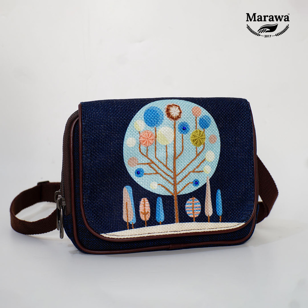 Jual MARAWA Shae - Dimma Tas Selempang Wanita Etnik Handmade Blue Black ...