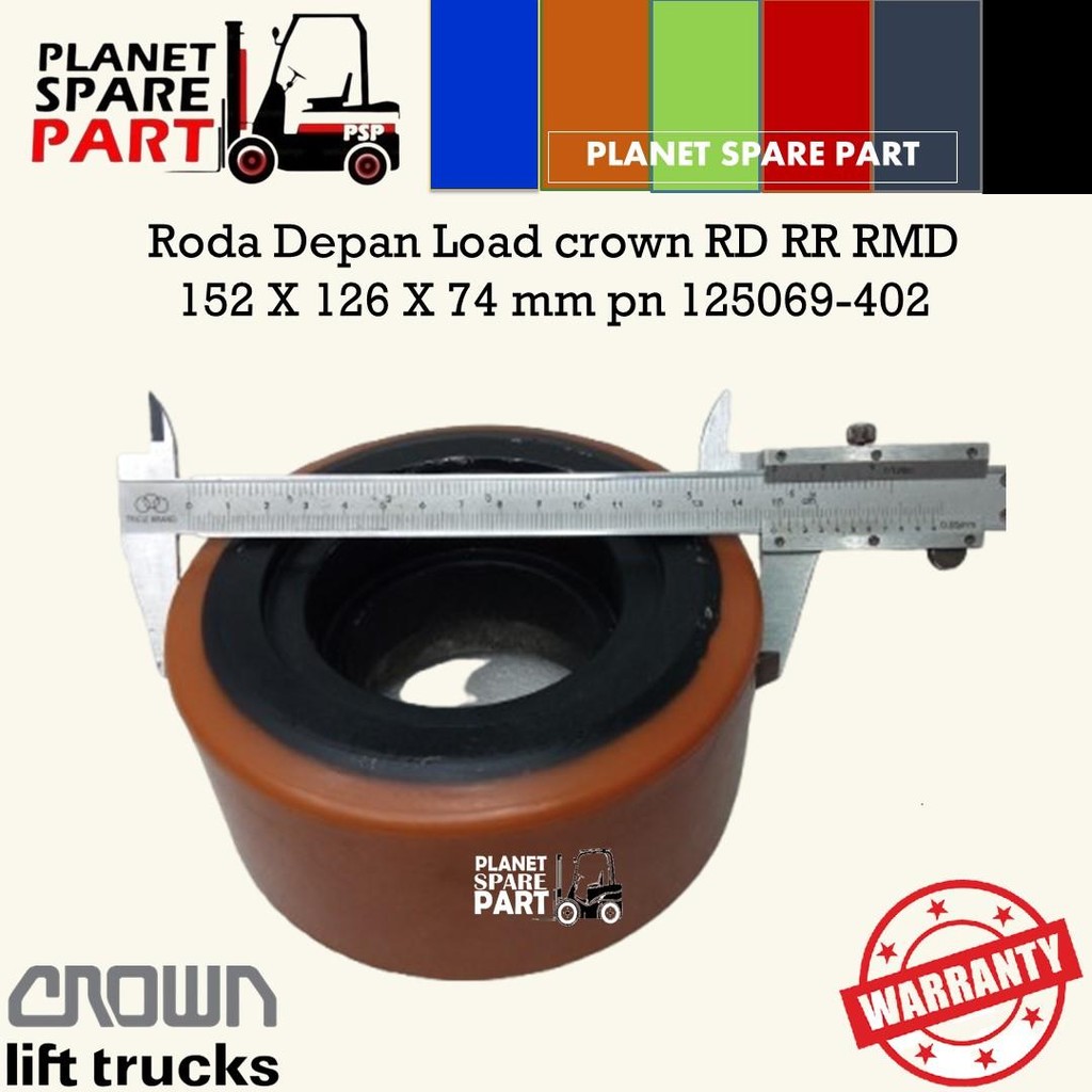 Jual Roda Depan Load crown RD RR RMD reachtruck crown 152 X 126 X 74 mm ...