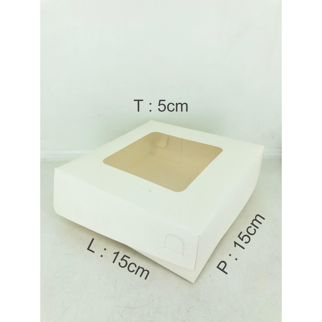 Jual 10 PCS BOX PUTIH MIKA 15X15X5 IVORY LAMINASI 265 GSM | Shopee ...
