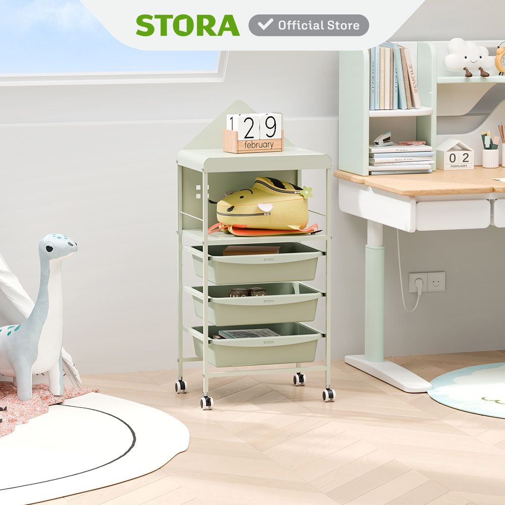 Jual Stora Rak Troli Anak 3 Tingkat - Hijau Tempat Penyimpanan ...