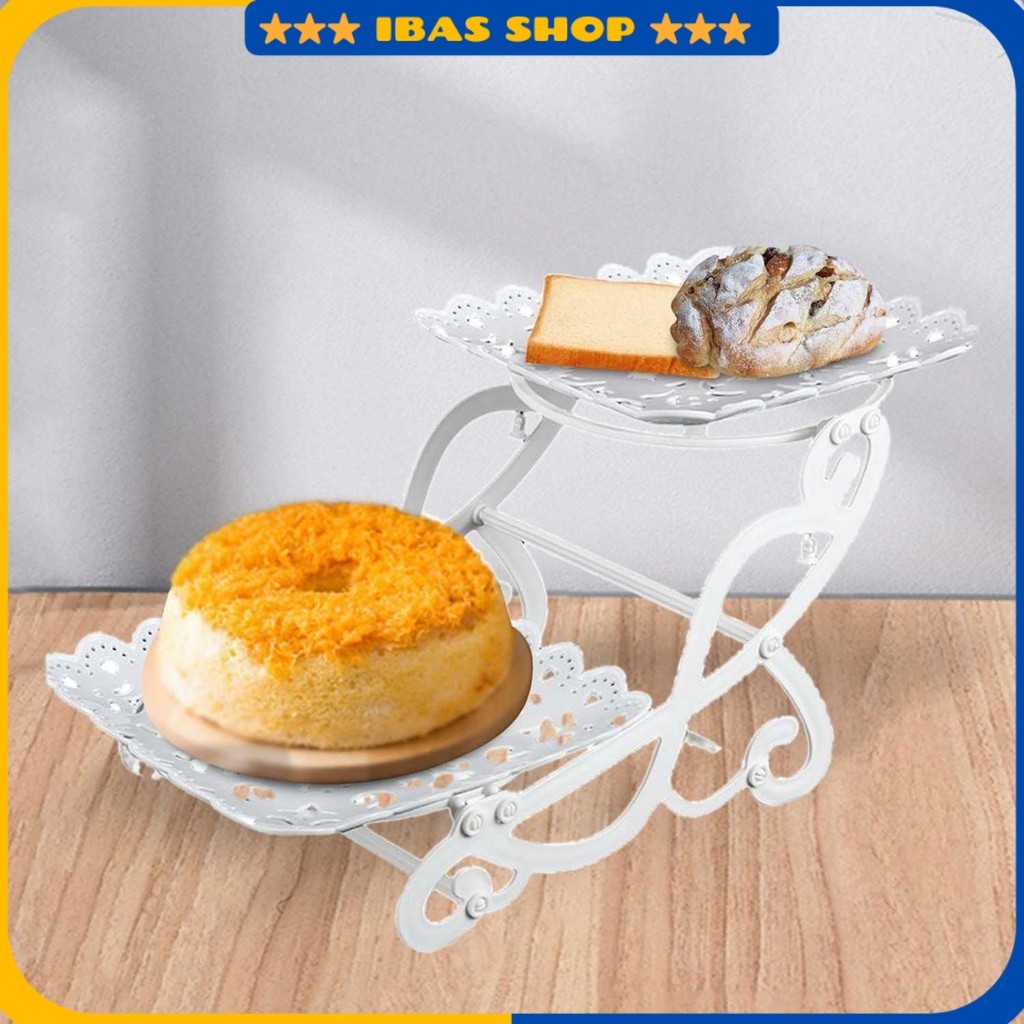 Jual Rak Kue Susun 2 Tingkat Multi Layer Bicycle Cake Fruit Tray ...
