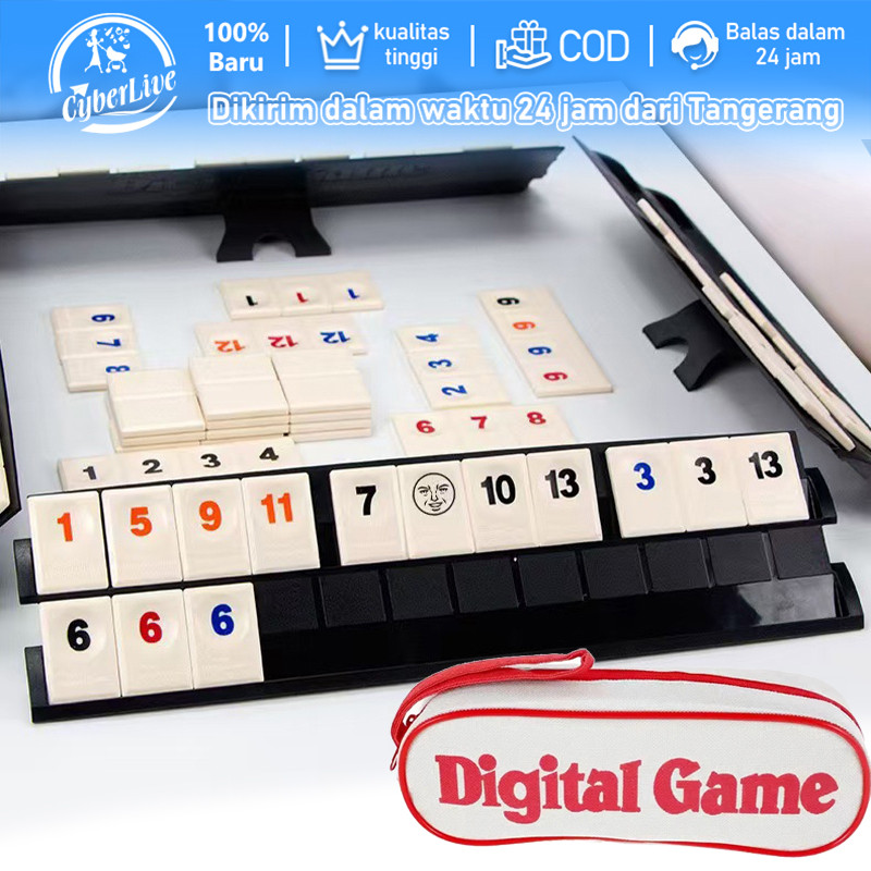 Jual 106 Tiles Rummy Tile Classic Board Game Israel Mahjong Digital ...