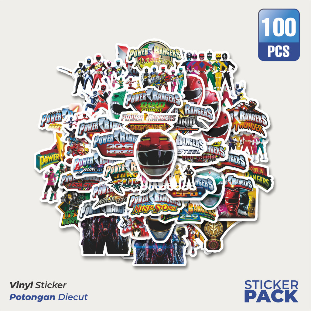 Jual Stiker Vinyl Stiker Film Series Power Ranger Mix 1 Waterproof ...