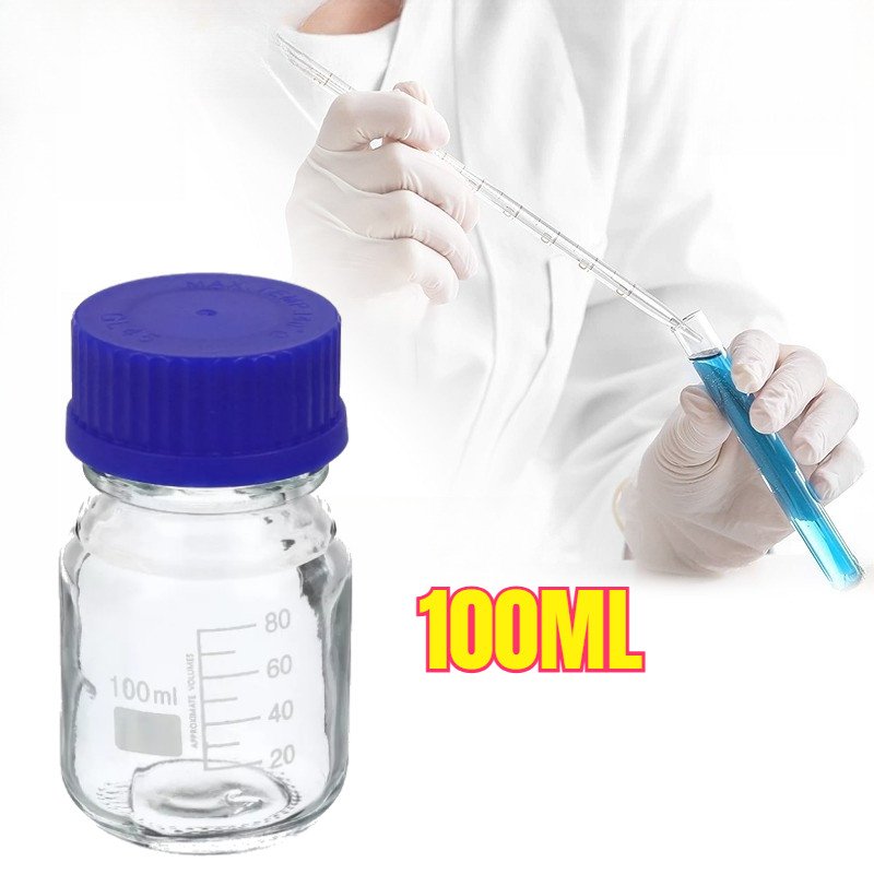 Jual 100ml Clear Botol Laboratory Reagent Botol Sampel Lab Botol Reagen ...