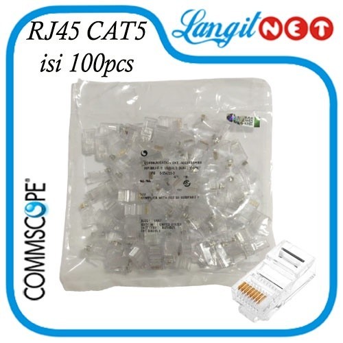 Jual COMMSCOPE CONNECTOR RJ45 CAT5 isi 100pcs | Shopee Indonesia