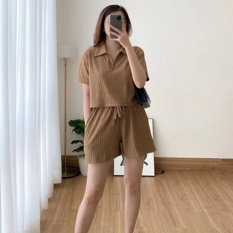 Setelan Rajut Wanita Korean Style Casual Kekinian