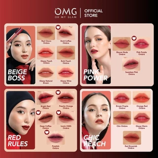 [ALL BEST SELLER OMBRE LIPS] Paket Ombre Mattelast Lip Cream & Glassy Lip Tint -  Warna Intense, Tahan Lama & Ringan