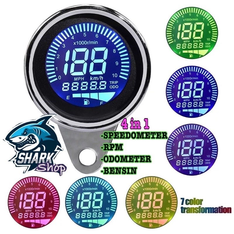 Jual Speedometer DIGITAL komplit-ampere bensin-ODOmeter-tachometer RPM ...