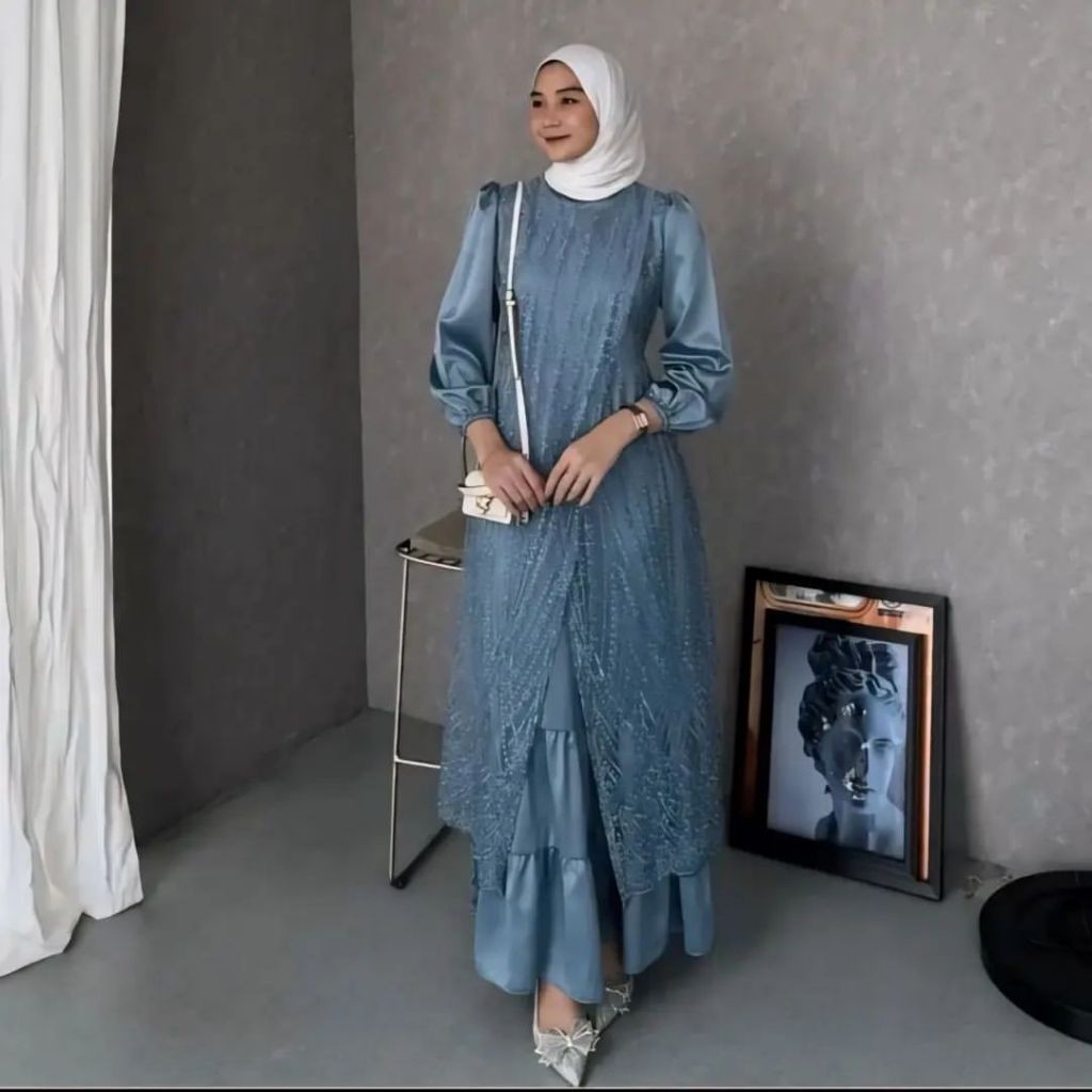 Jual Gamis Wanita Terbaru Yg Viral Baju Muslim Gamis Pesta Mewah