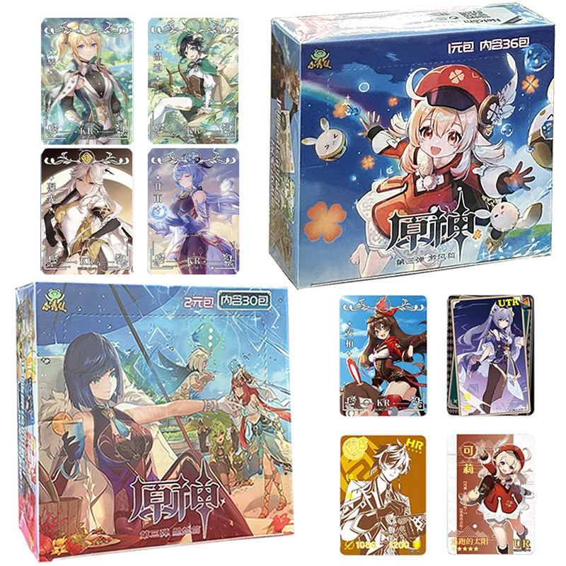 Jual Game Genshin Impact Cards Anime Project TCG Game Lumine Booster ...