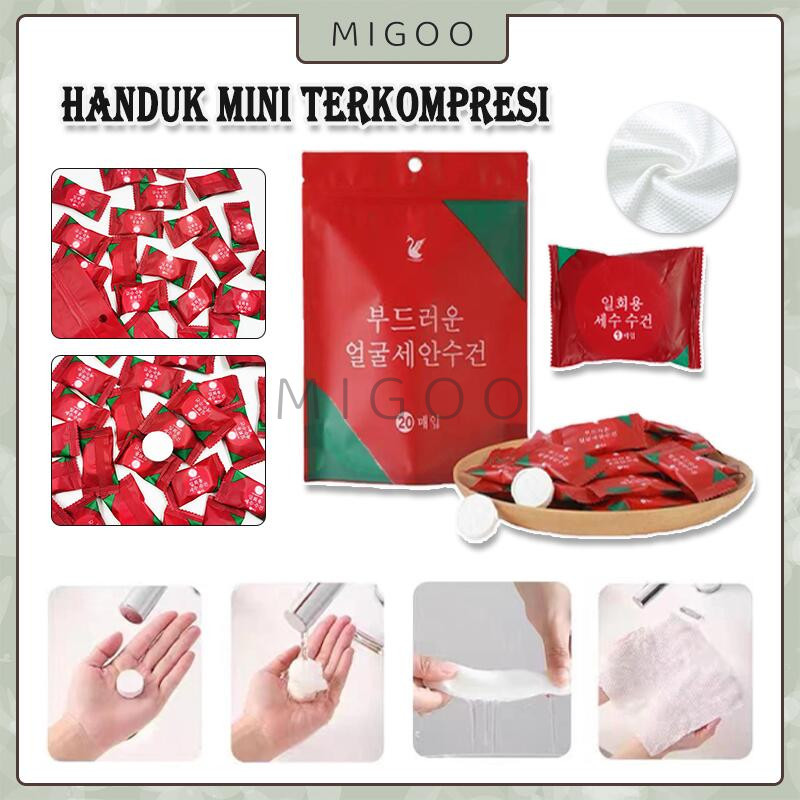 Jual 40PCS Handuk Mini Terkompresi / Handuk Traveling Sekali Pakai ...