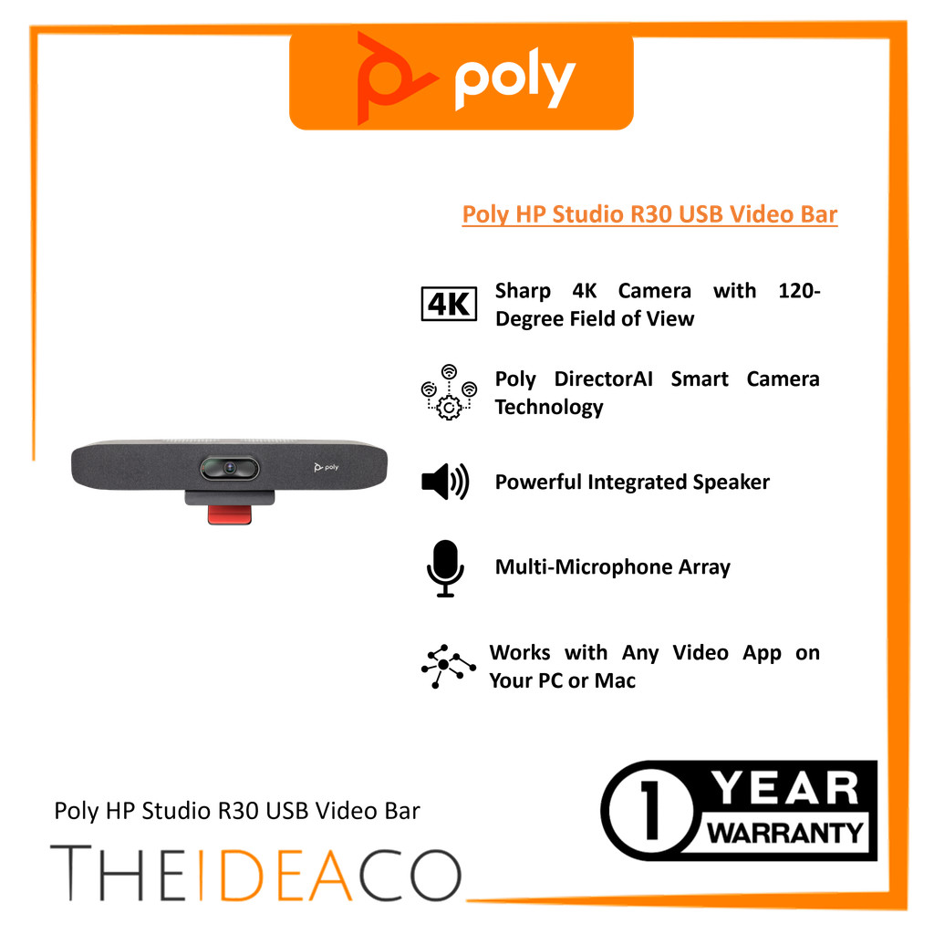 Jual Poly HP Studio R30 USB Video Bar (842D2AA#ABB) | Shopee Indonesia