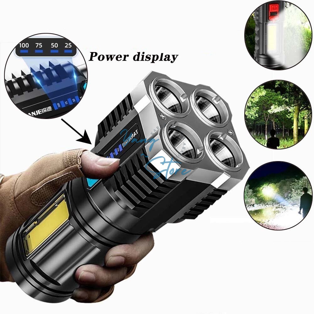 Jual YGS-I414-Senter LED 4 Mata 48 W 20 W / Senter LED Chargeable ...