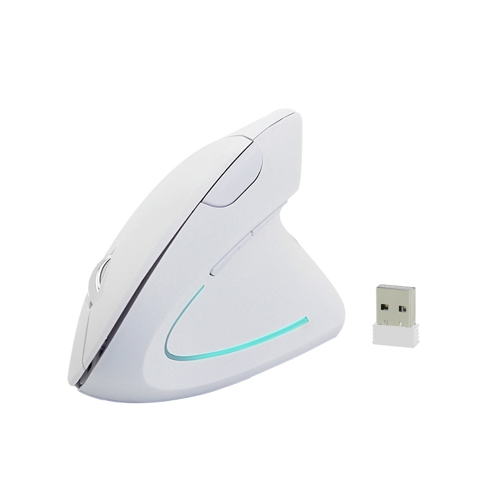 Jual Vertical Mouse Wireless 2.4G Mause Ergonomics Design With Side ...