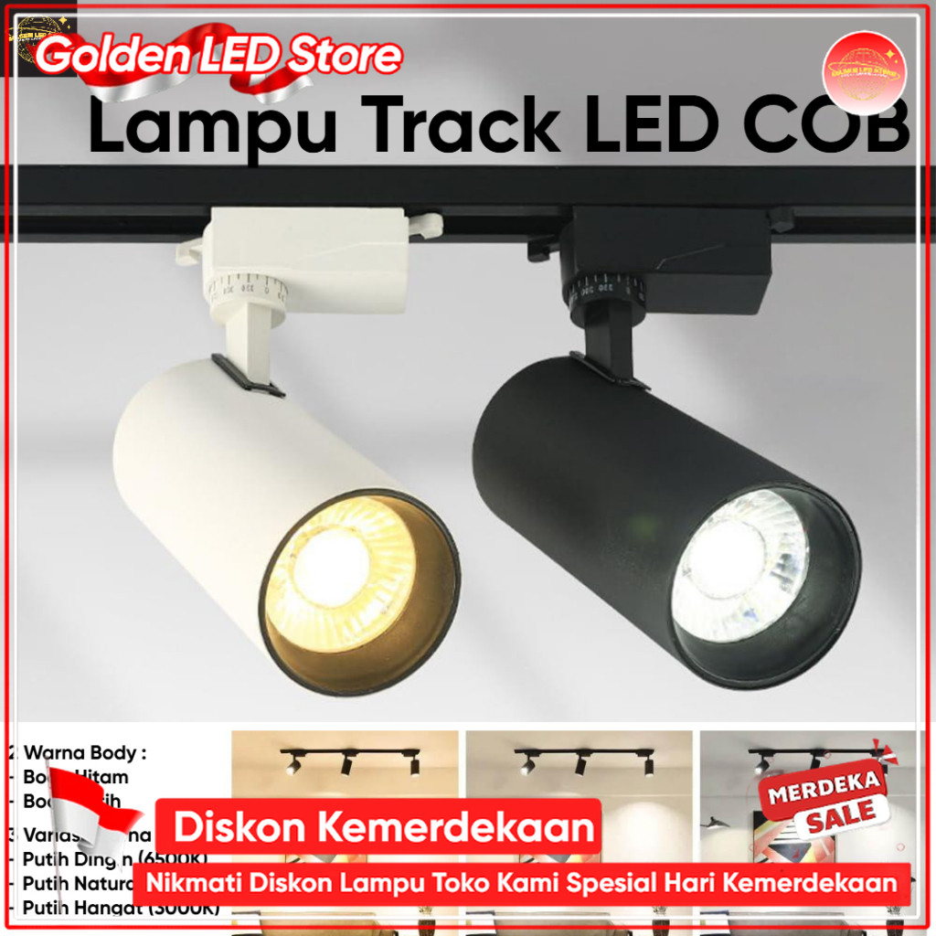 Jual LAMPU TRACK LED COB CAHAYA TERANG / LAMPU RELL TRACK LED 350 jjj ...
