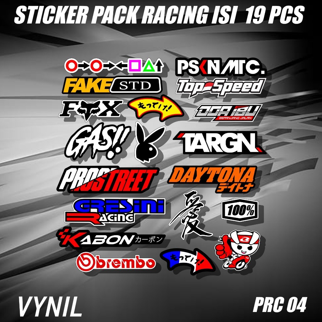 Jual ( COD) TERBARU Sticker Isi 19 Lembar Sticker Racing Hologram ...