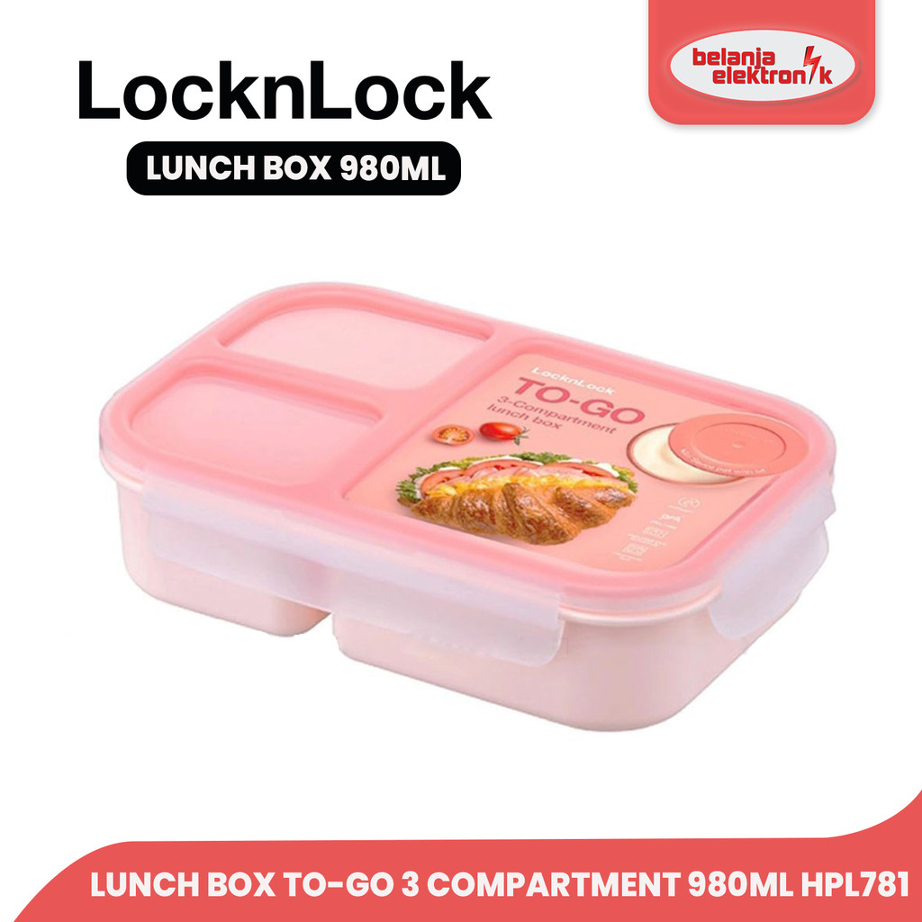 Jual LOCKNLOCK HPL781 LUNCH BOX TO-GO 3 COMPARTMENT KOTAK MAKAN BEKAL ...