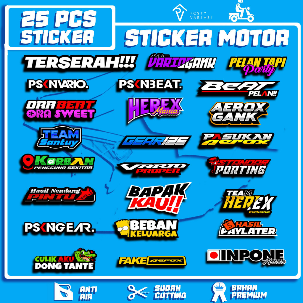 Jual Sticker Motor Racing / Stiker Balap / Stiker Motor / Stiker Racing ...