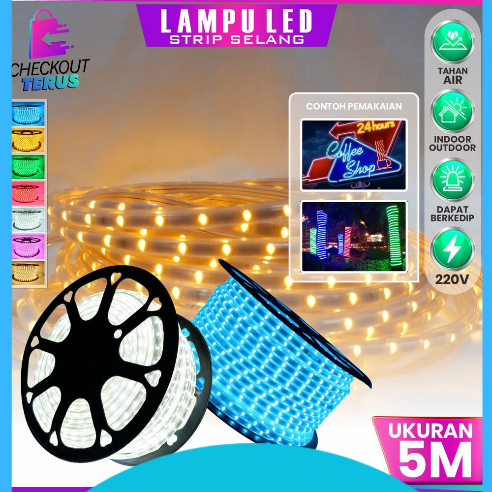 Jual C Lampu LED Strip Selang UK Meter V Lampu Kamar Warna Warni ...
