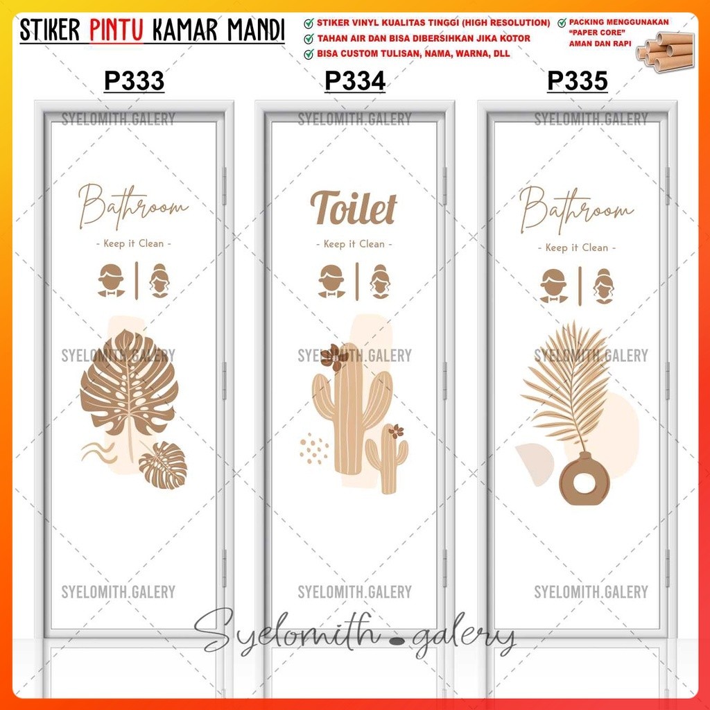 Jual Stiker Pintu Estetik - Wallpaper Pintu Kamar Mandi Estetik Bisa ...
