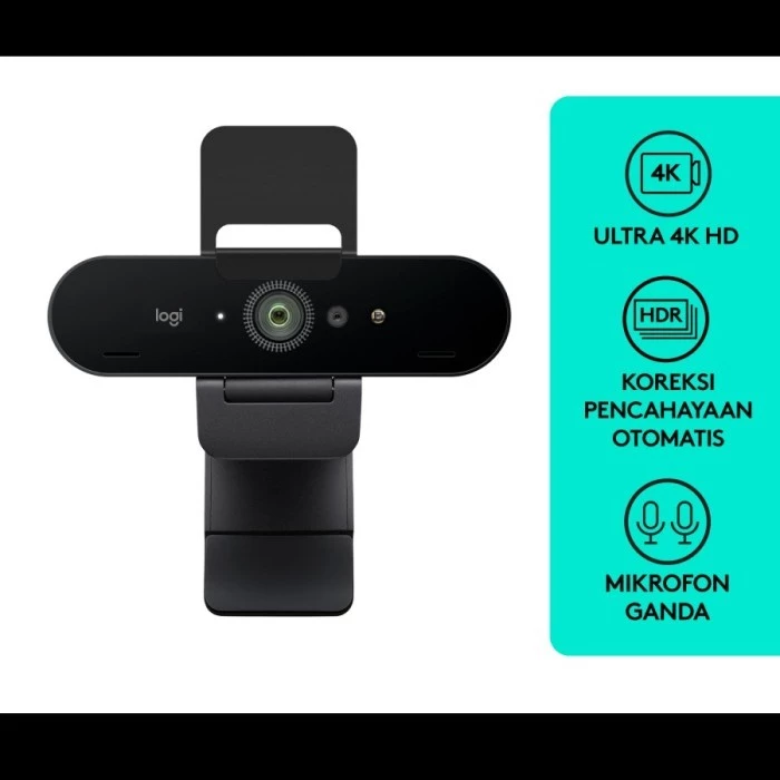 Logitech BRIO Webcam Pro Ultra HD 4K, Noise-Cancelling