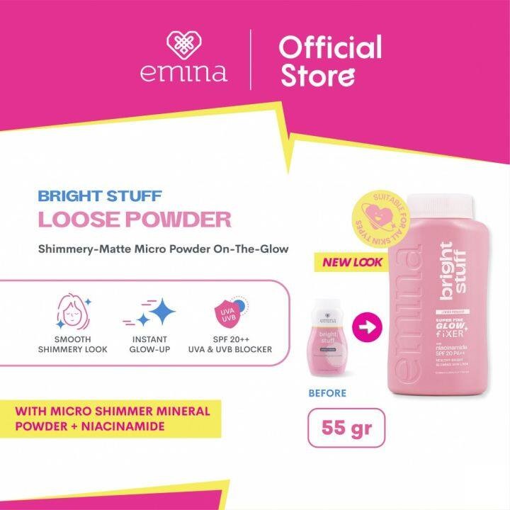 Jual [ISI 6] EMINA BRIGHT STUFF LOOSE POWDER 55G [ PAKET USAHA / GROSIR ...