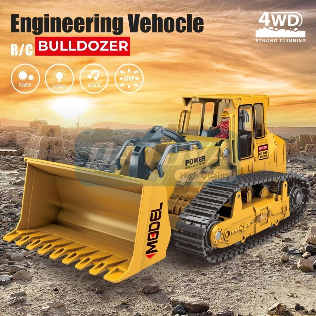 Jual QATOVA RC BULLDOZER 6 CHANNEL BULLDOZER REMOTE CONTROL 27Mhz ...