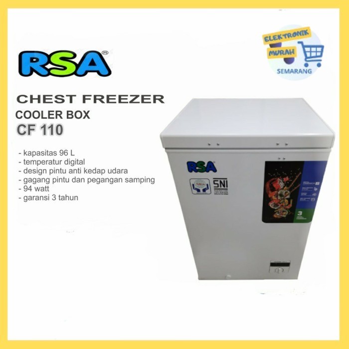 Jual RSA CHEST FREEZER CF 110 BOX 96L LEMARI PEMBEKU 96 LITER [EMS ...