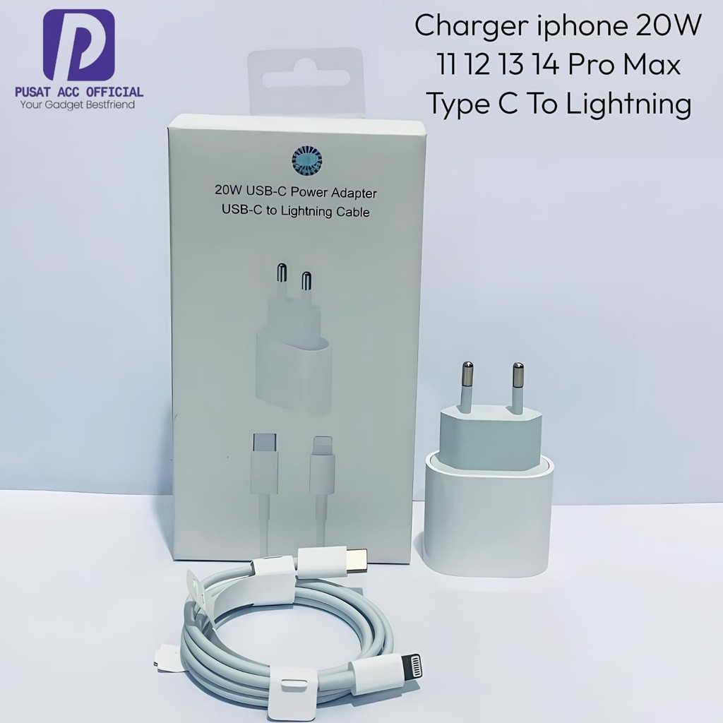 Jual Charger iPhone Kabel Data Lightning 20W Power Adapter USB C