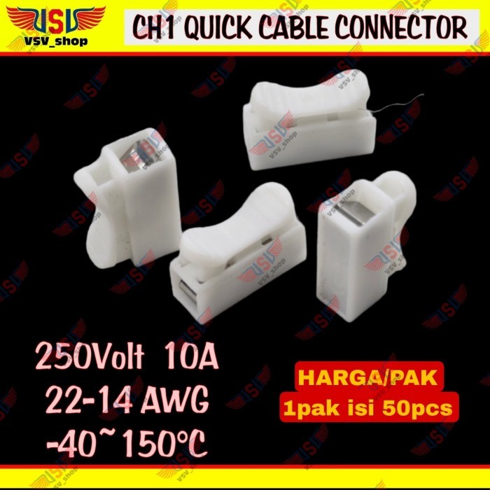 Jual Konektor Kabel 1pin Sambungan Kabel Listrik Spring Terminal Quick ...