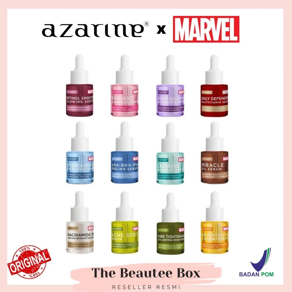 Jual AZARINE x MARVEL Serum Acne Spot // Hydramax Water // Radiant ...