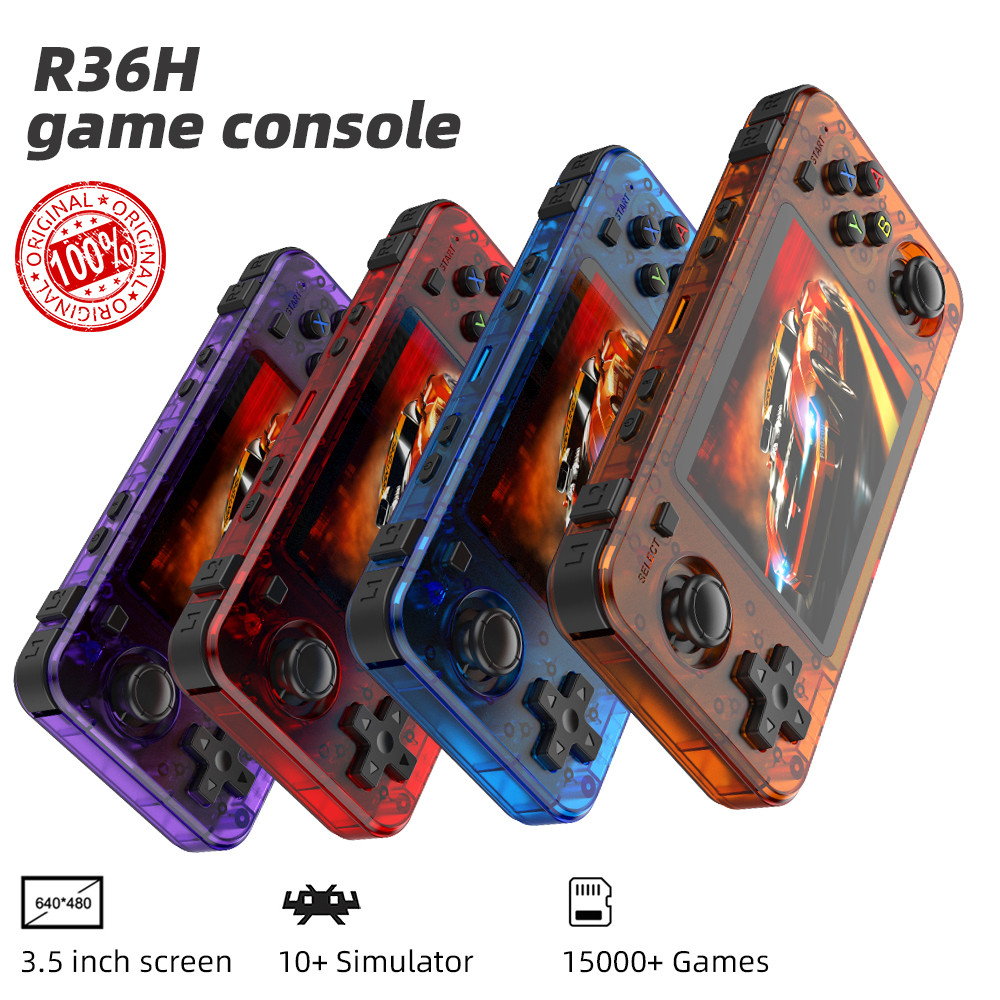 Jual R36H original open-source handheld console with built-in 15000 ...