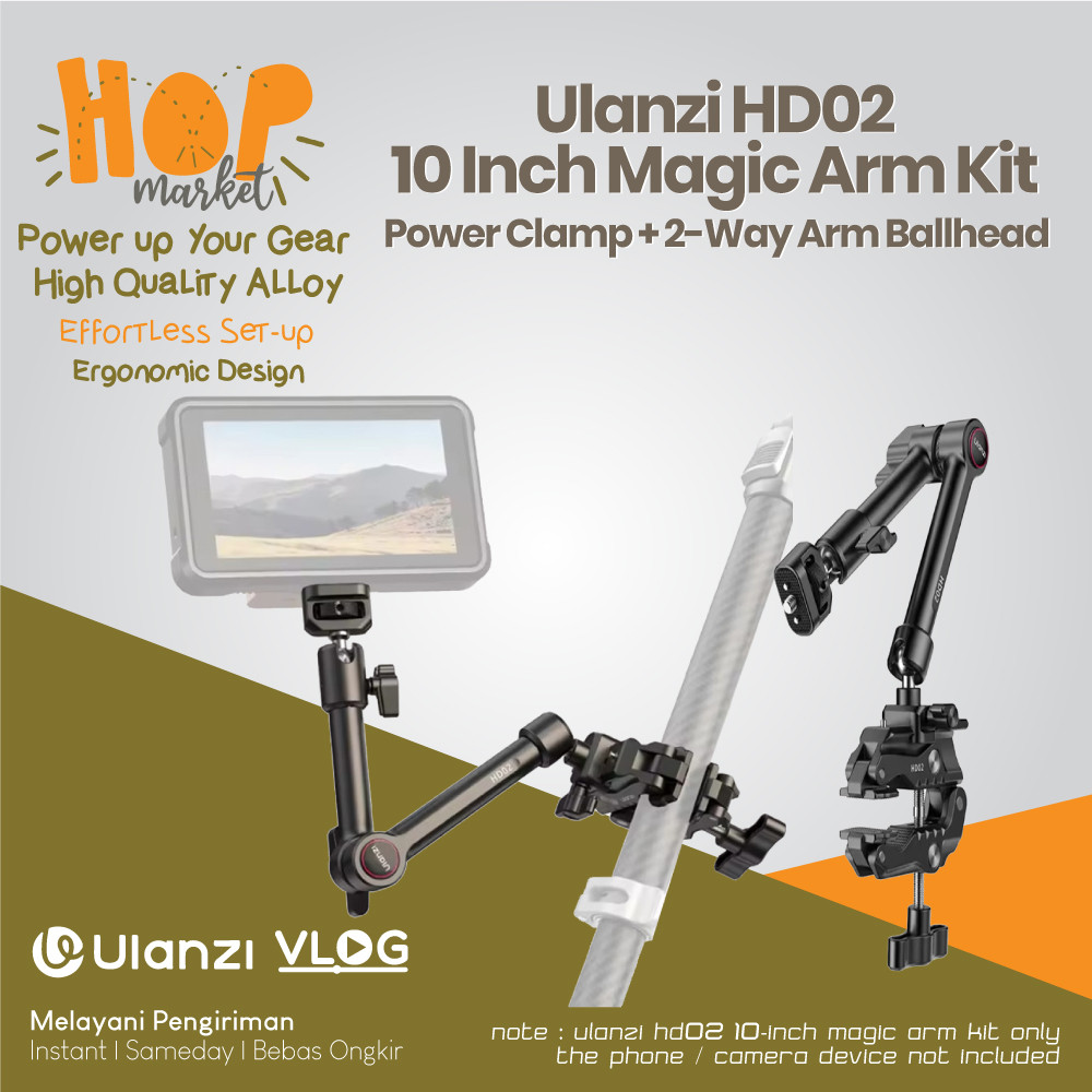 Jual ULANZI HD02 Magic Arm 10 inch with Super Clamp Bracket for Flash ...