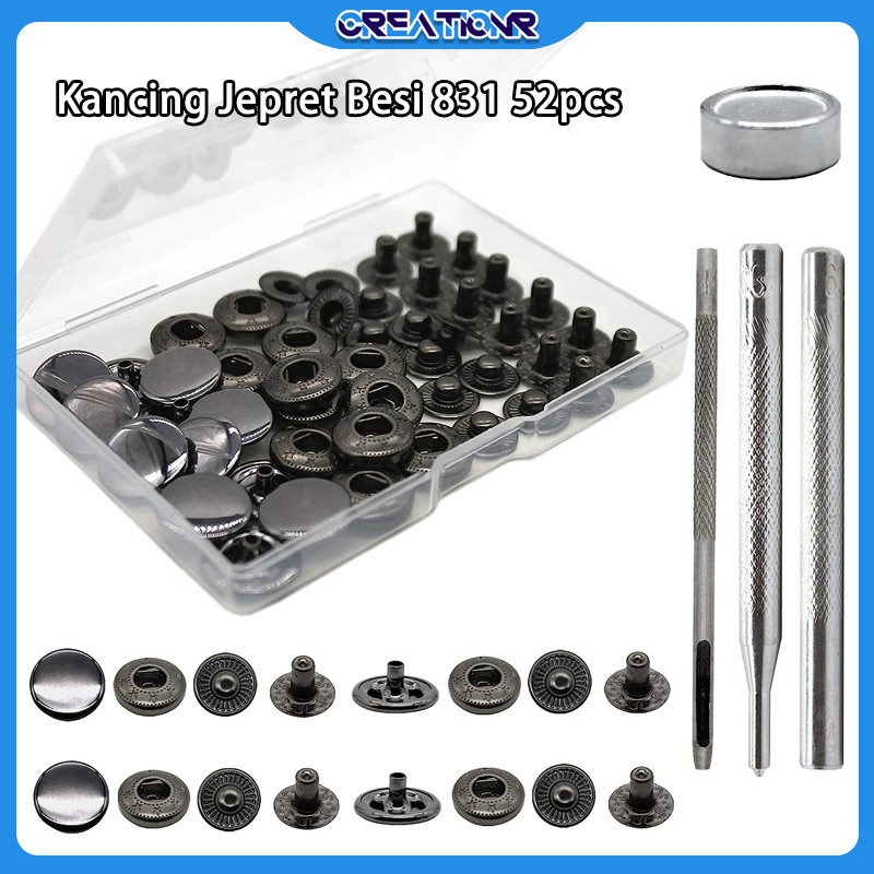 Jual Kancing Jepret Besi 831 52pcs/Snap Button Anti Karat/Kit Pasang ...