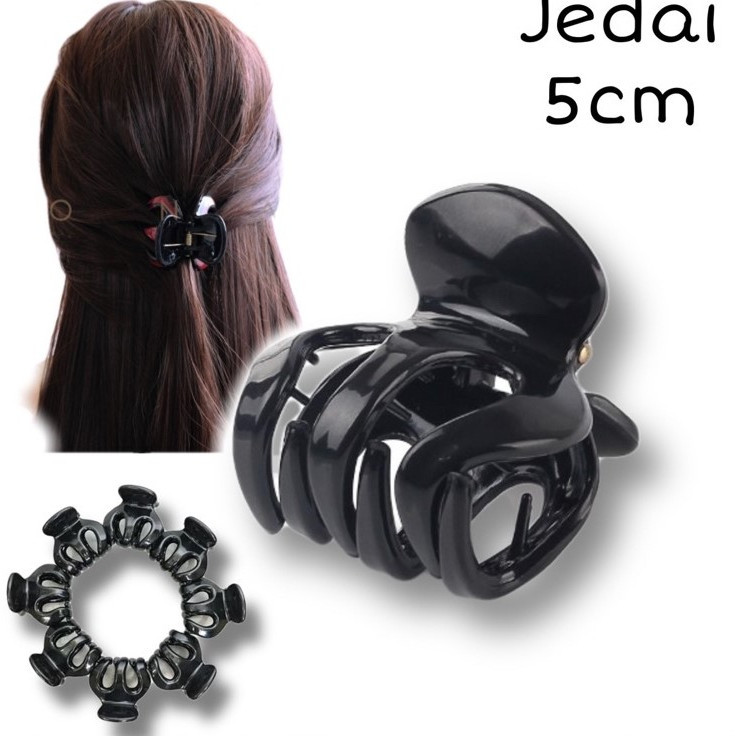 Jual Jepitan Rambut Gigi 3 Hitam Polos | Shopee Indonesia