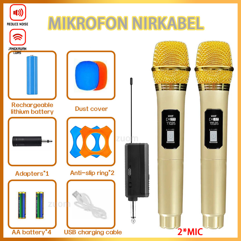 Jual COD Professional Double Digital Wireless 2 Mic Microphone/Mikrofon ...