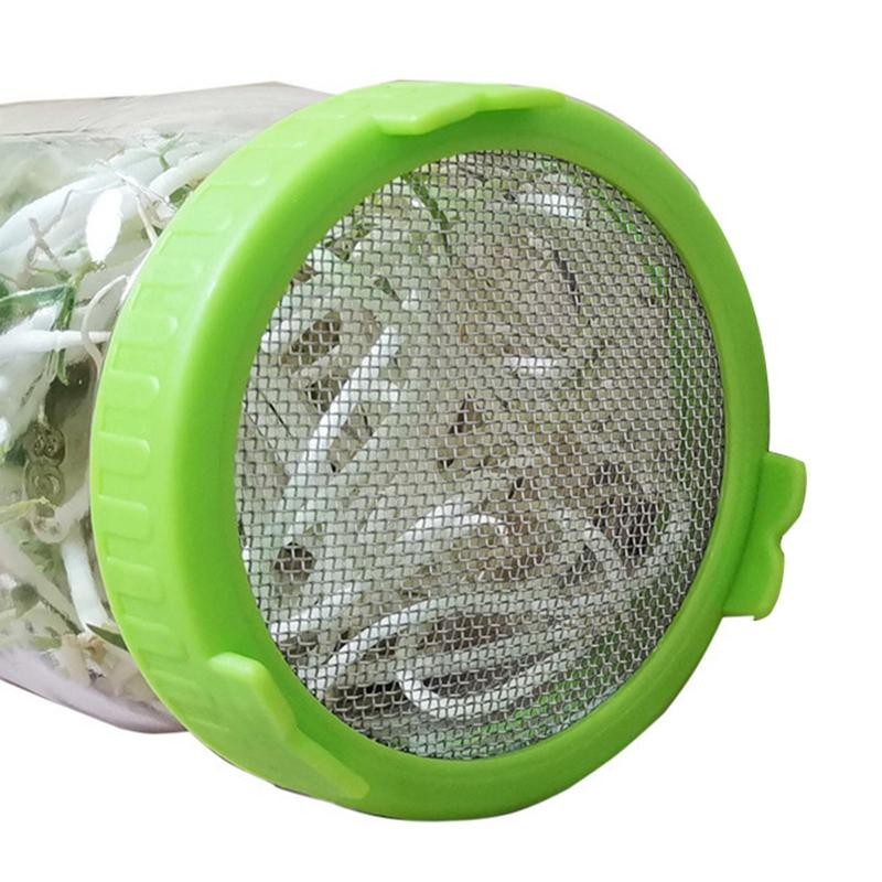 Jual Sprouting Lid With Stainless Steel Screen Mesh Cover Wide Mouth ...
