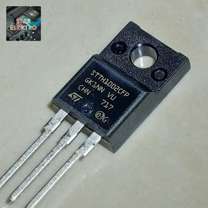 Jual STTH1002CFP To-220f STTH1002C ST 8A 200V Dual Common Cathode Ultra ...