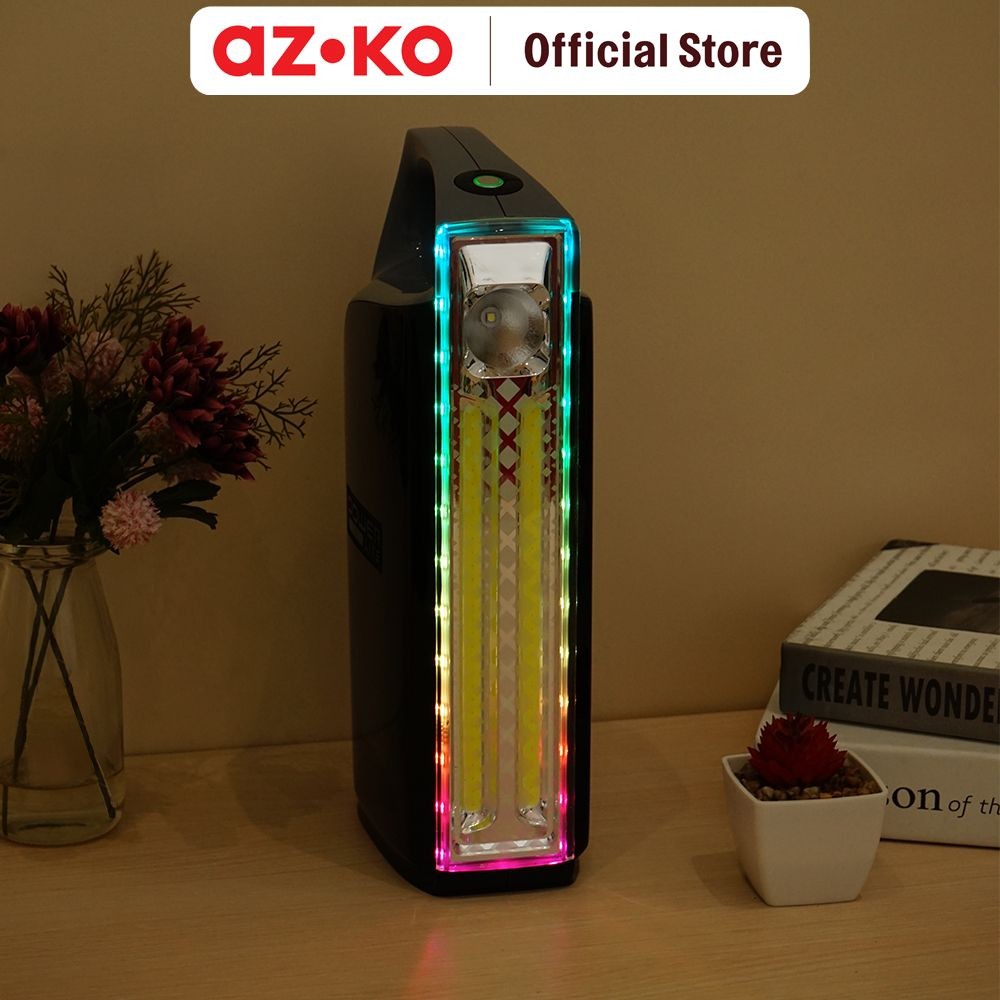 Jual AZKO Powerlite 10 watt Lampu Senter & Lentera Darurat Led Rgb 1000 ...