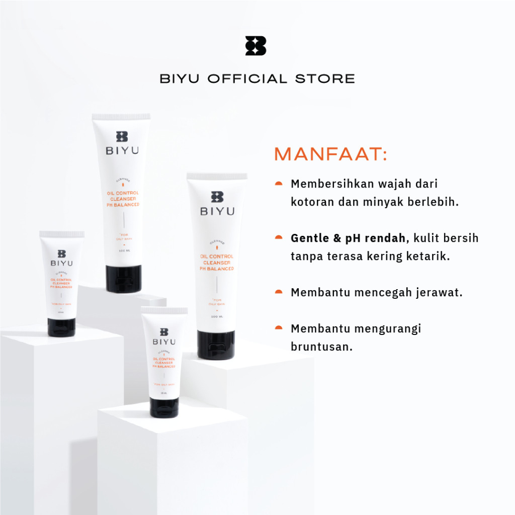 Jual BIYU Anti Breakout Set (Cleanser + Mini Toner Niacinamide ...