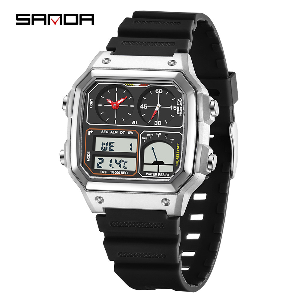 Jual SANDA 6257 Fashion Men's Electronic Watch Sports