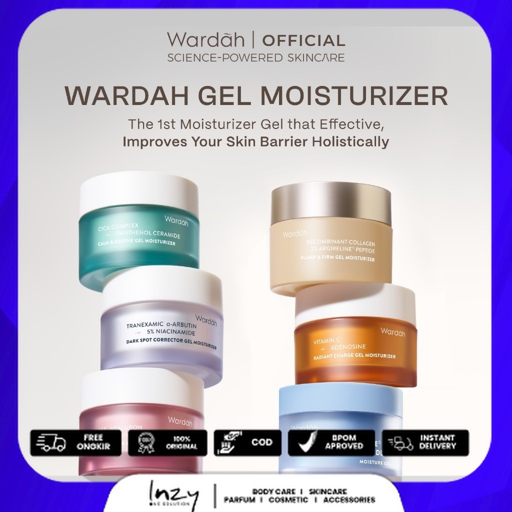 Jual -INZY- WARDAH Gel Moisturizer Series 30 g - NEW! Collagen Moist ...