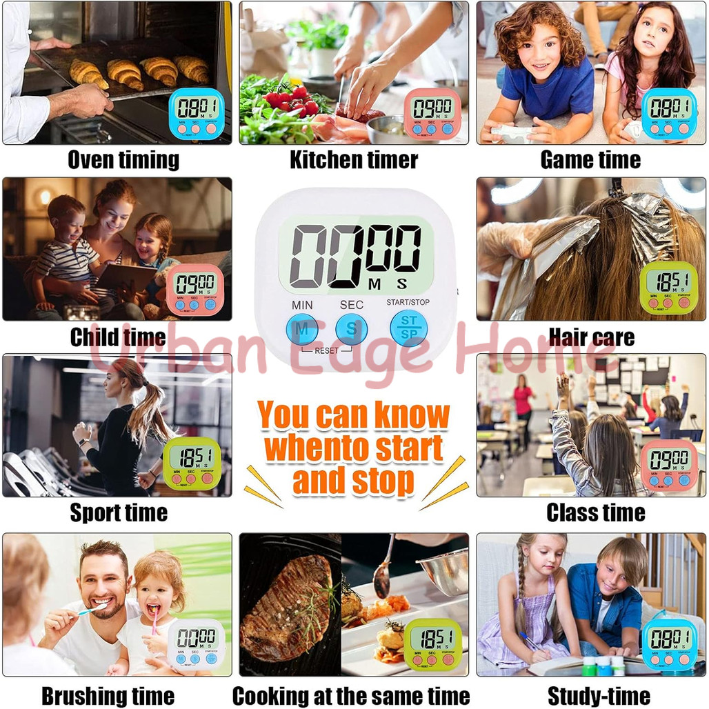 Jual Digital Timer Kitchen / Alarm Dapur Masak Clock Stopwatch Jam ...