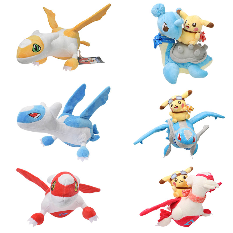 Jual Legendary Pokemon Latias Latios Lapras Plush Toy Pikachu Riding ...