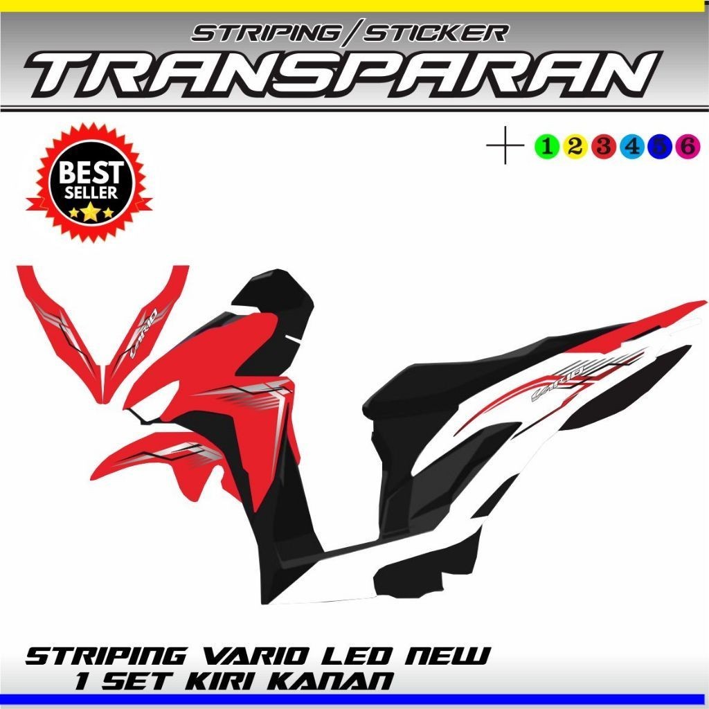 Jual VARIASI LIST Striping Transparan Bening Vario Led New Simple ...