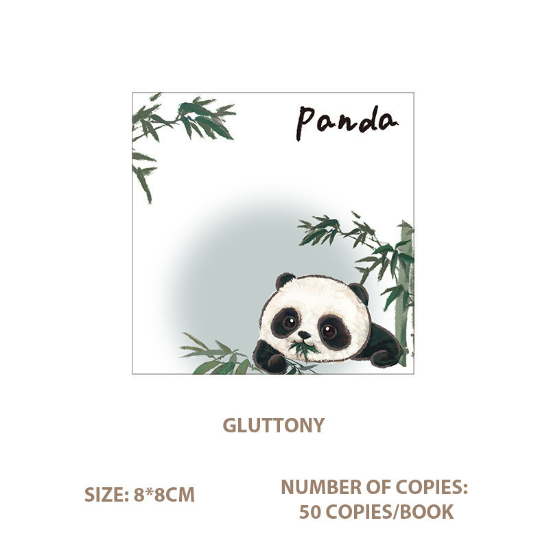 Jual Color B Panda Memo Book Tearable Sticky Note Creative Memo Cartoon ...