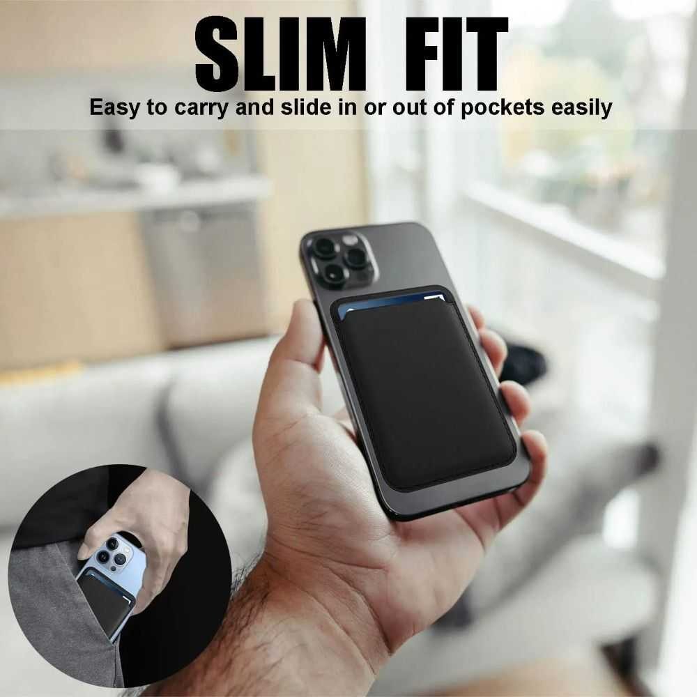 Jual WEAMO Dompet Kartu Magnetic Card Holder MagSafe PU Leather for ...