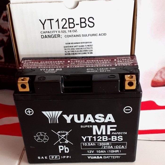 Jual Aki Accu Motor Yamaha YZF R1, FZ6, R6, XJ6 YUASA YT12B BS Aki ...